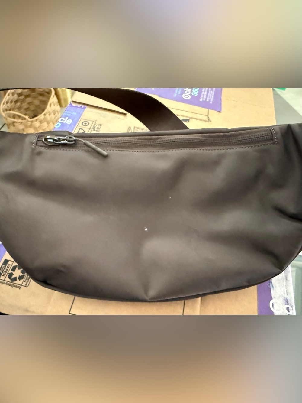 lululemon athletica Chocolate Brown Belt/crossbody Bag with Gold Hardware - Picture 7 of 7